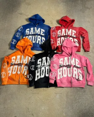 Advbridge Y2K Harajuku Retro Colorful Zipper Hoodie American Trendy Brand Hip-hop Streetwear Punk Style Letter Print Oversized Sweatshirt