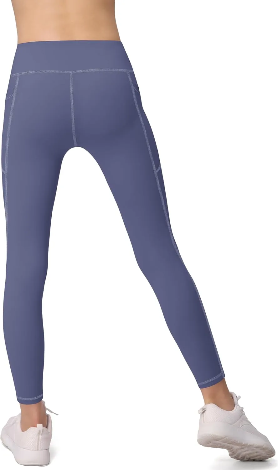 AENLLEY Girls Activewear Leggings with 2 Pockets - Kids Dance Workout Yoga Pants for Athletic Pack of 4