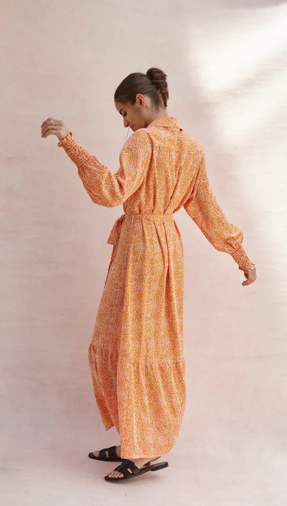 ALINA SHIRT DRESS - AUBURN PRINT