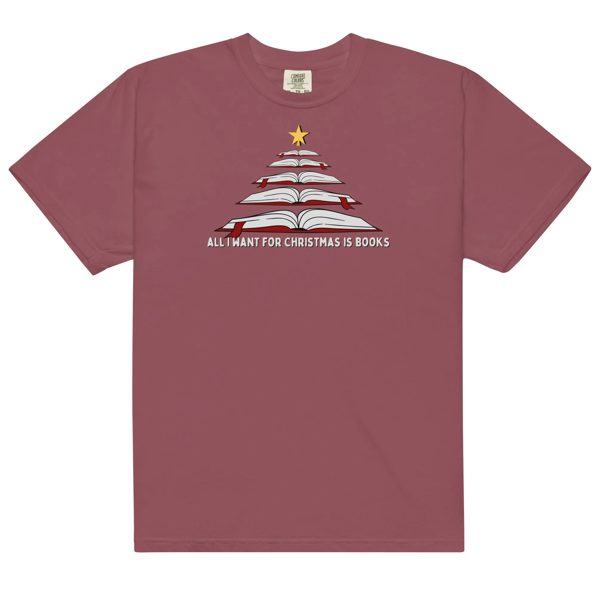 all i want for christmas is books t-shirt