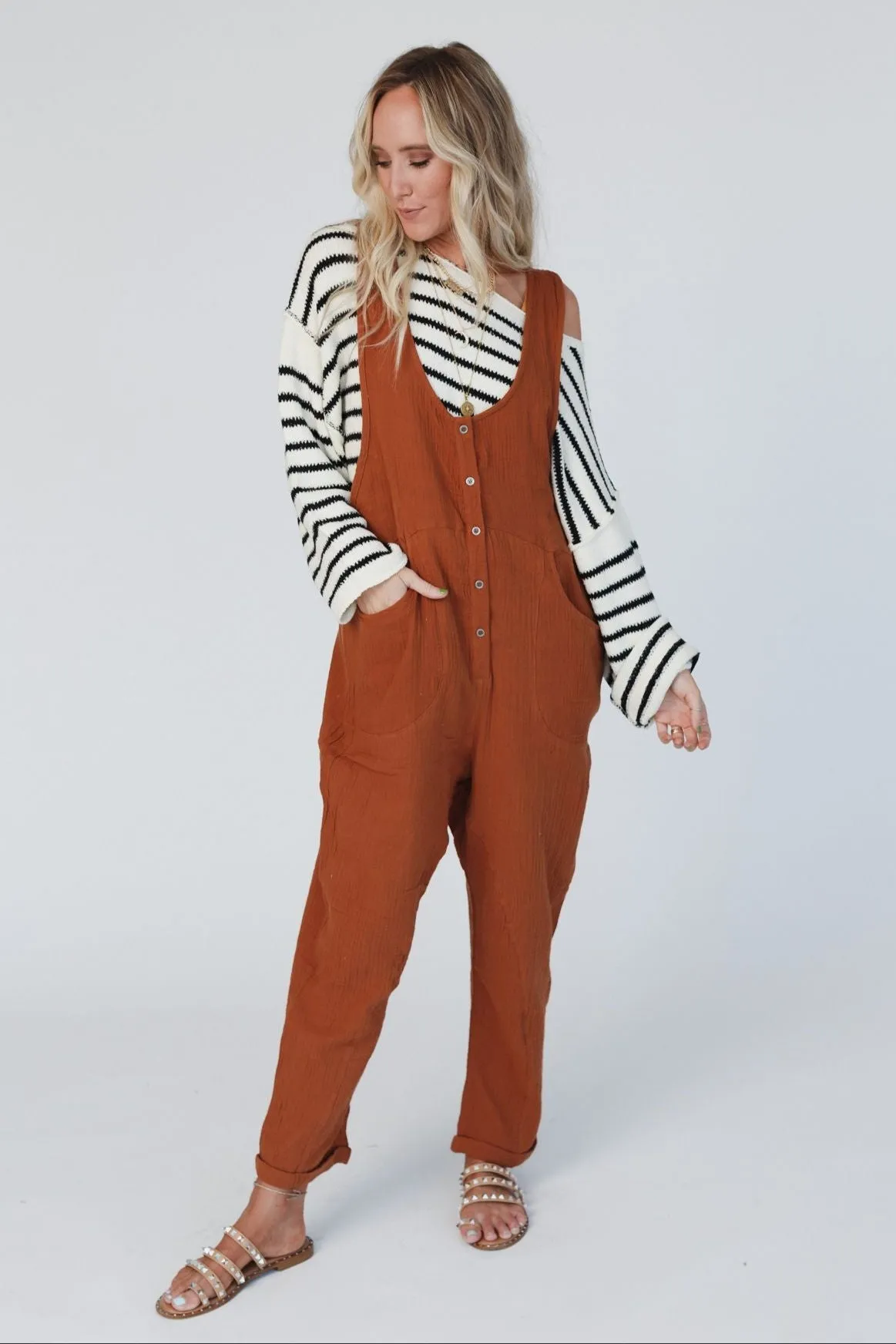 All My Stripes Oversized Sweater - Cream Black
