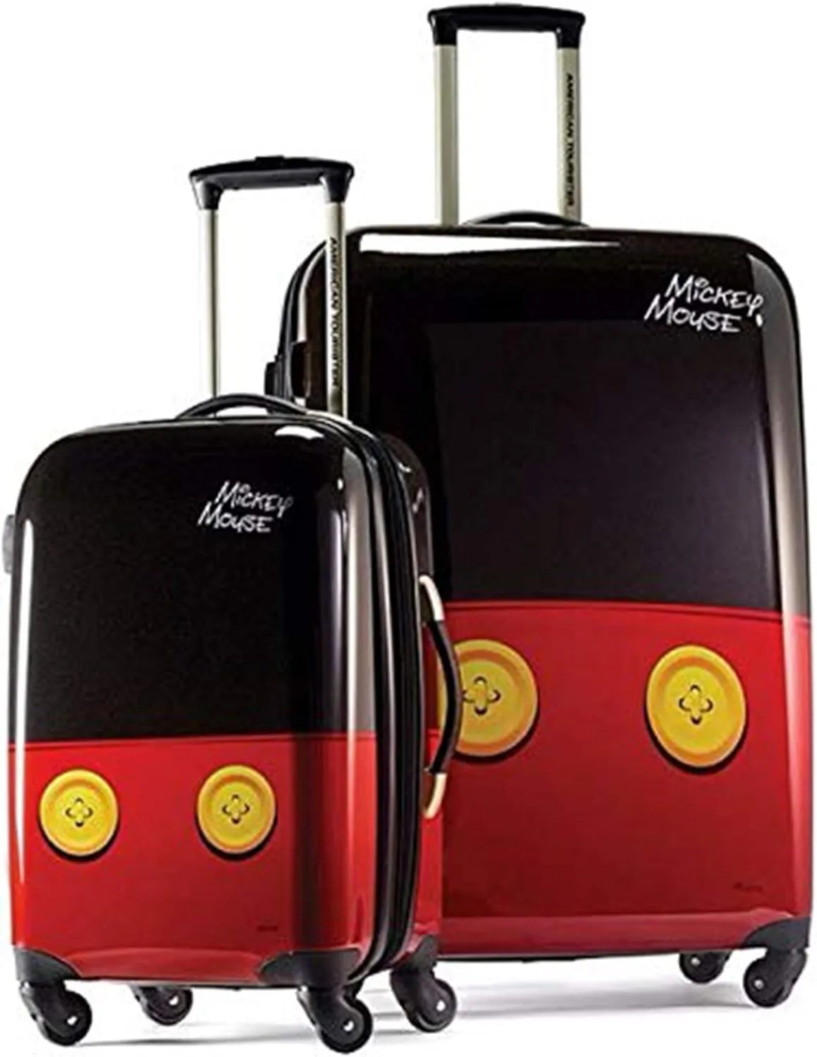 American Tourister Disney Hardside Luggage with Spinner Wheels, Mickey Mouse Pants, 2-Piece Set (21/28)