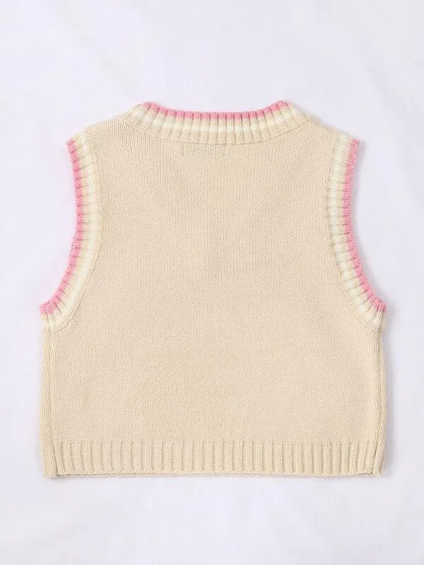 Argyle Pattern Sweater Vests for Women