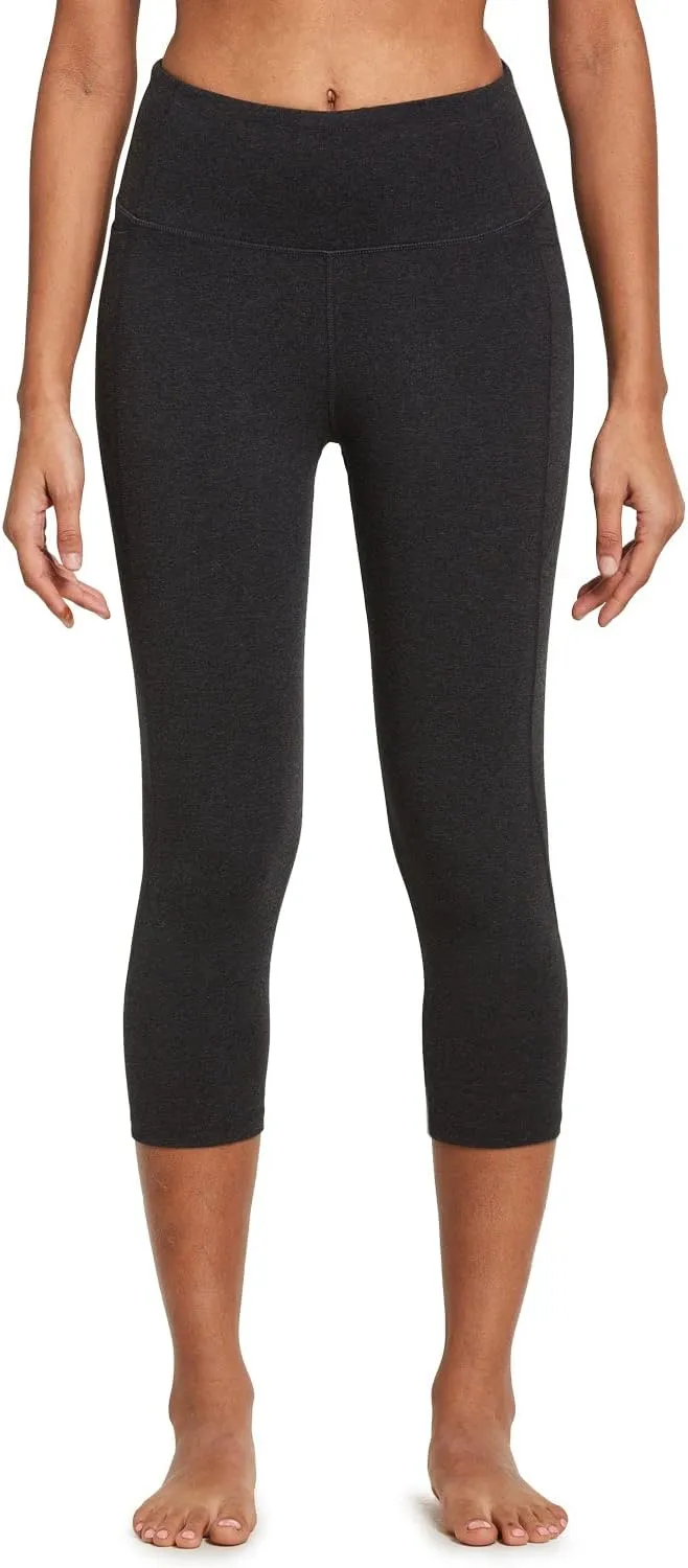 baleaf Women's Capri Leggings with Pockets High Waisted Workout Yoga Running Gym Pants for Casual Summer