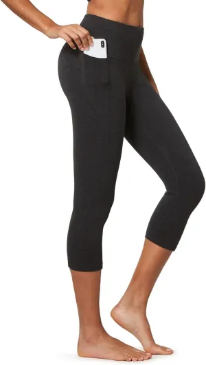 baleaf Women's Capri Leggings with Pockets High Waisted Workout Yoga Running Gym Pants for Casual Summer