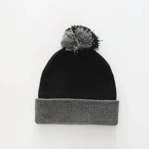 Boys Black and Grey Beanie