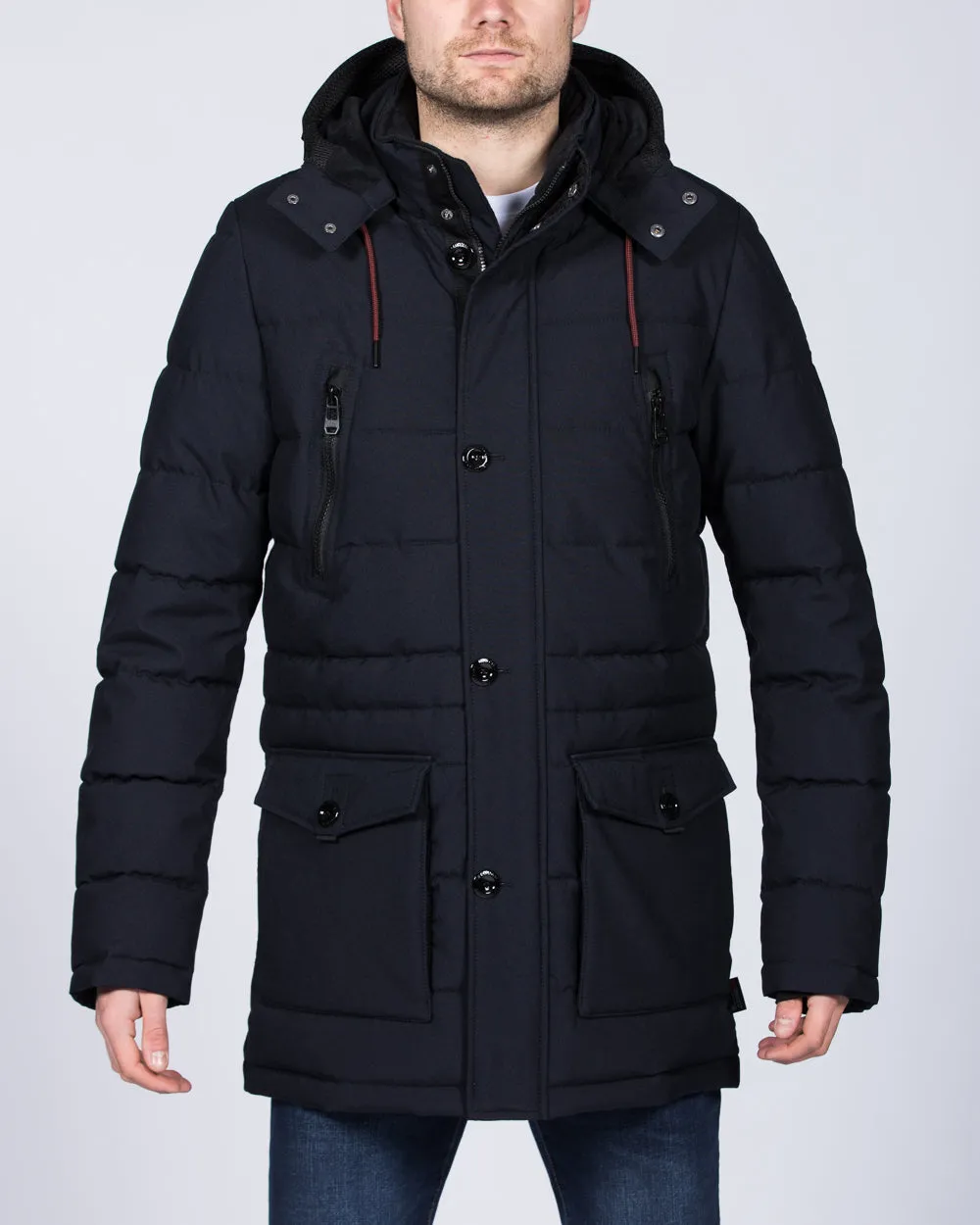 Cabano Tall Quilted Parka Jacket (navy)