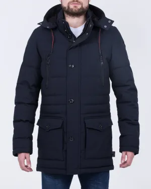 Cabano Tall Quilted Parka Jacket (plain navy)