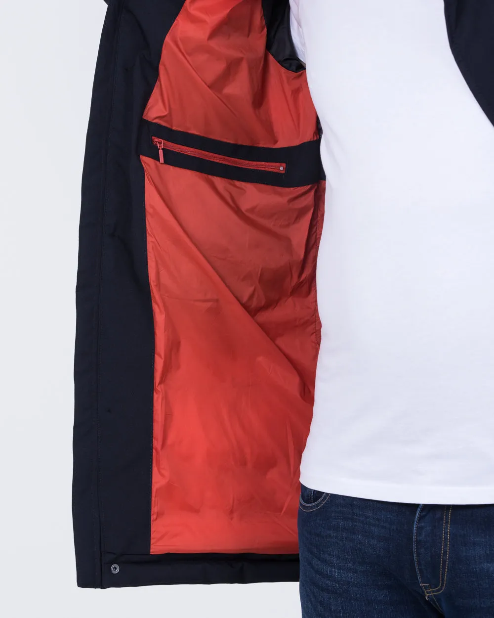 Cabano Tall Quilted Parka Jacket (plain navy)