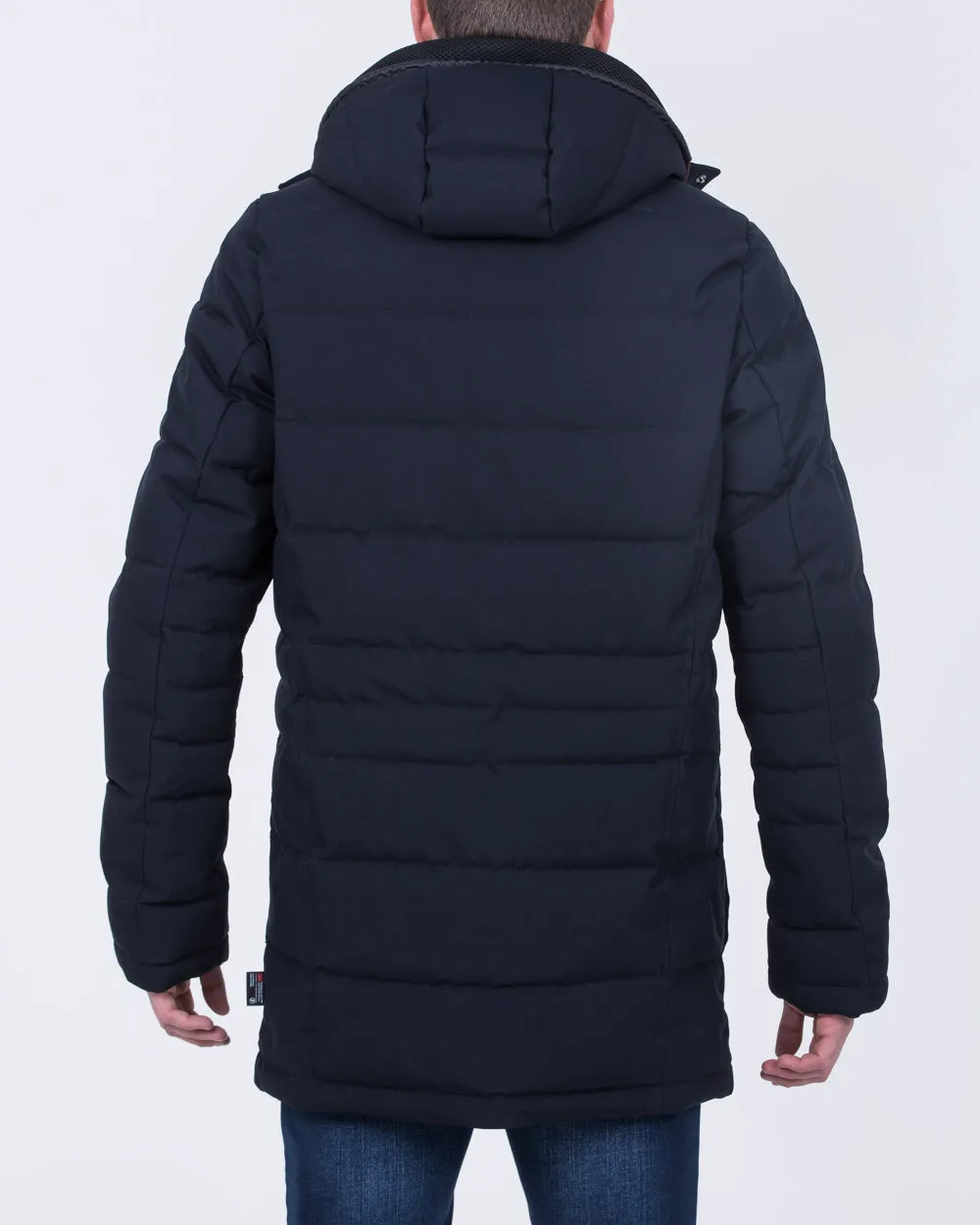 Cabano Tall Quilted Parka Jacket (plain navy)
