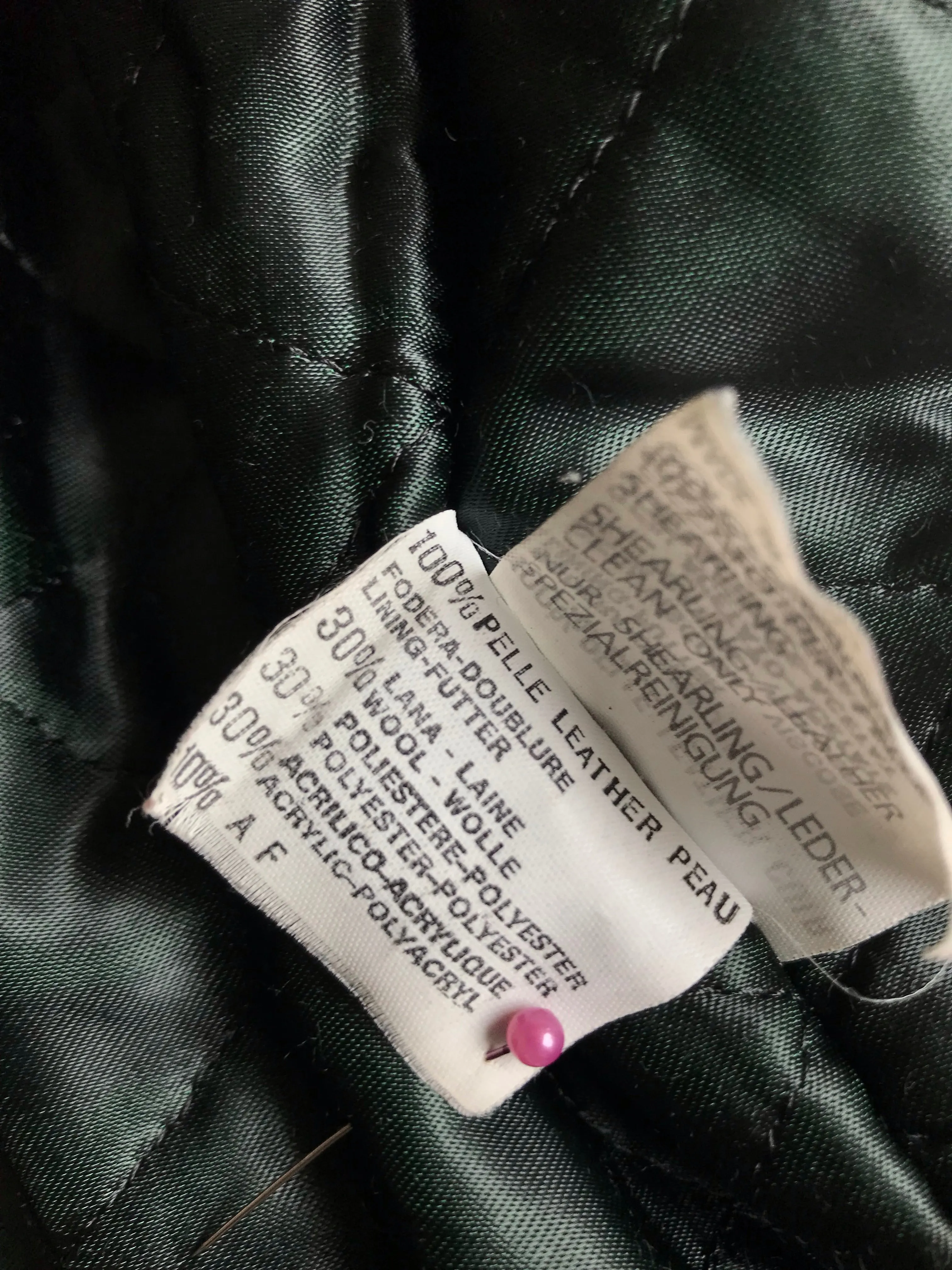 Camel Soft Forest Green Suede Vintage Men's Parka, L