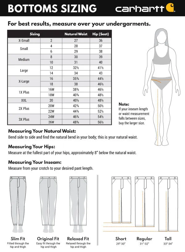 Carhartt 104009 FS - Made to Fit the Curvy Girl - Women's Force Broxton Cargo Pant - Factory Seconds