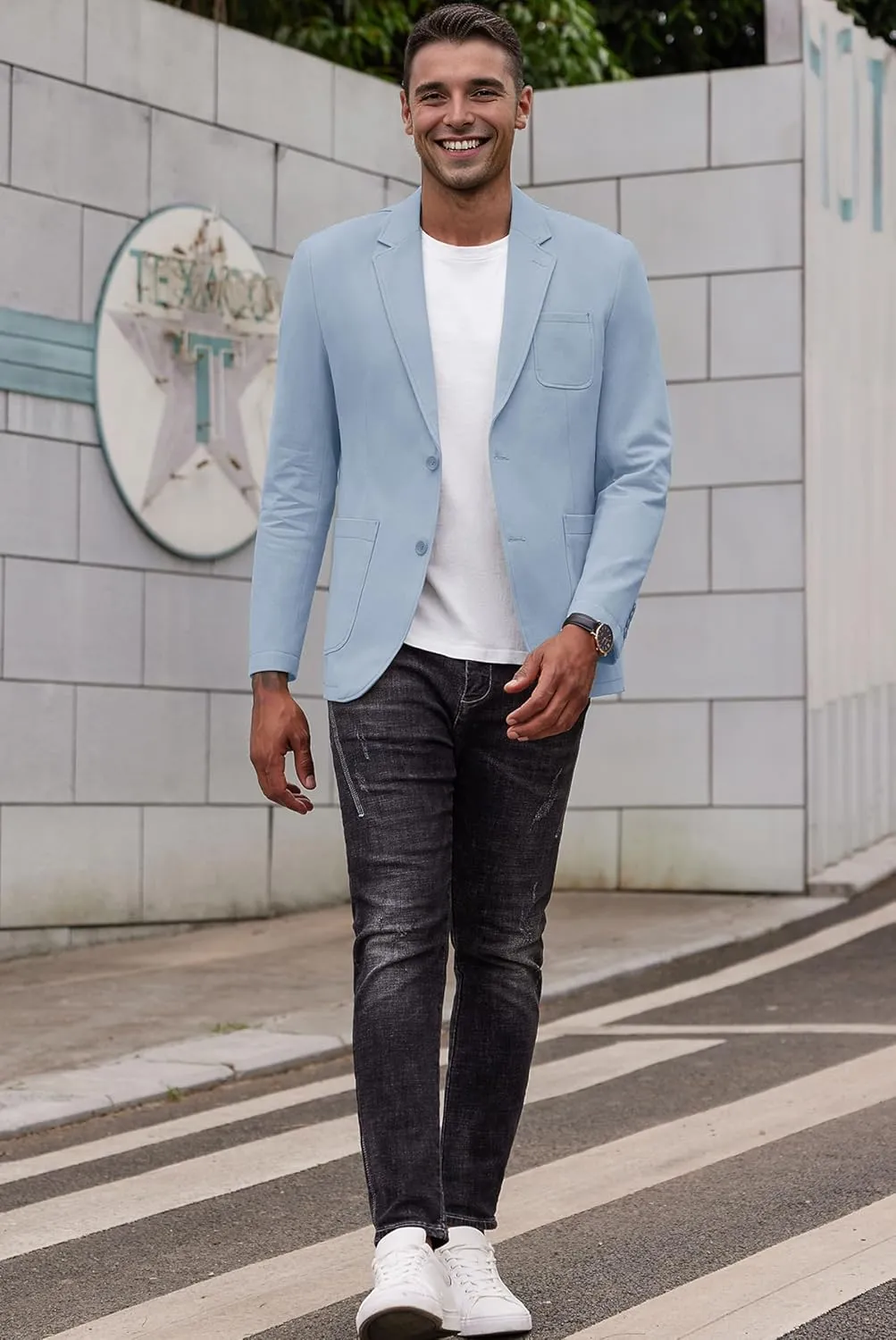 COOFANDY Men's Casual Blazer Regular Fit Cotton Sport Coat Machine Washable Suit Jacket