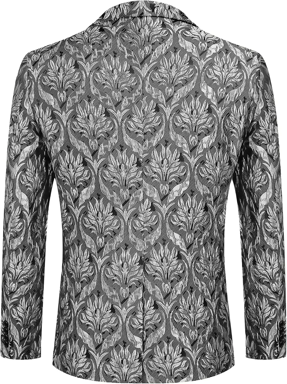 COOFANDY Men's Floral Tuxedo Jacket Rose Embroidered Suit Jacket Wedding Prom Dinner Party Blazer