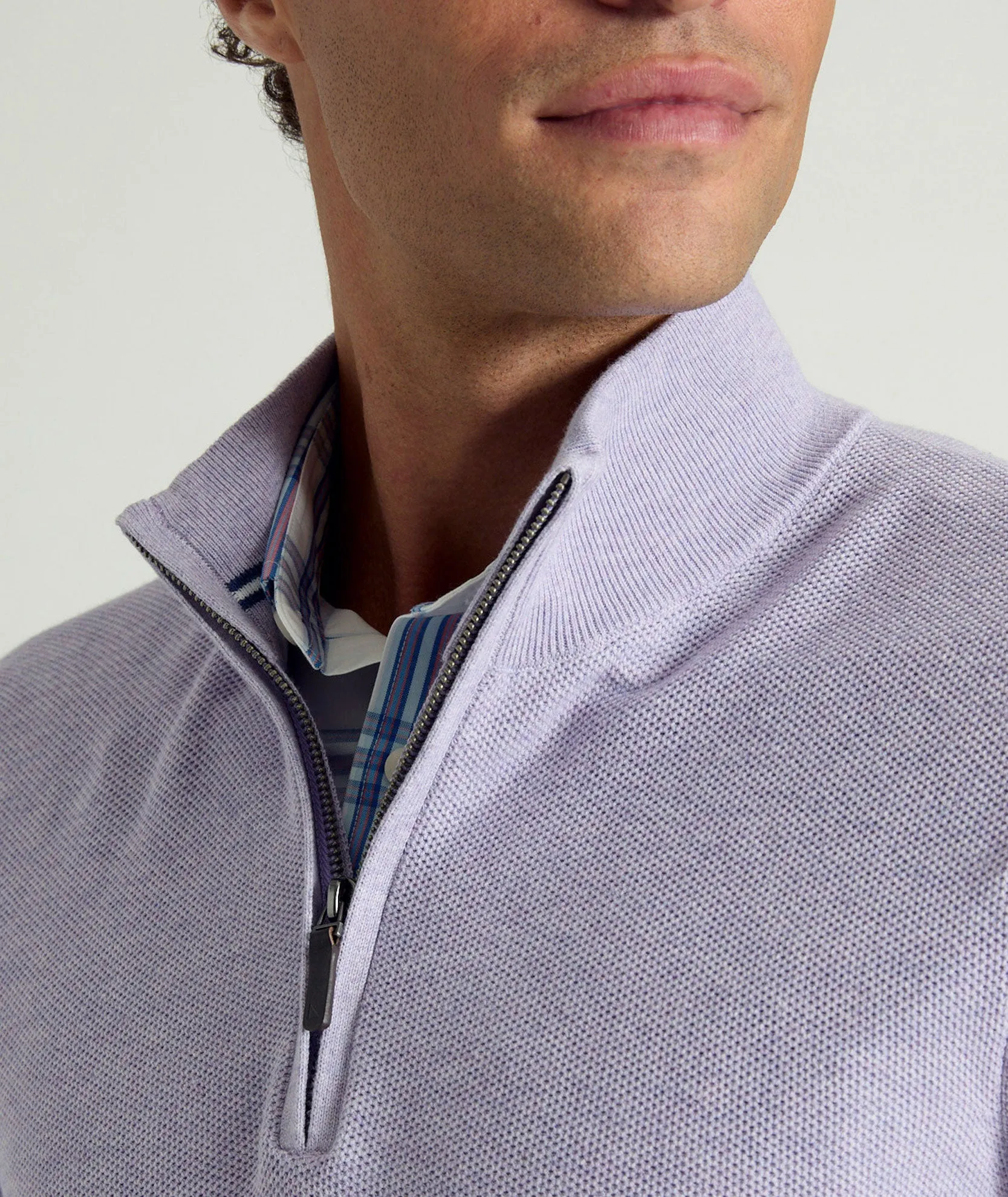 Cotton Quarter-Zip Sweater