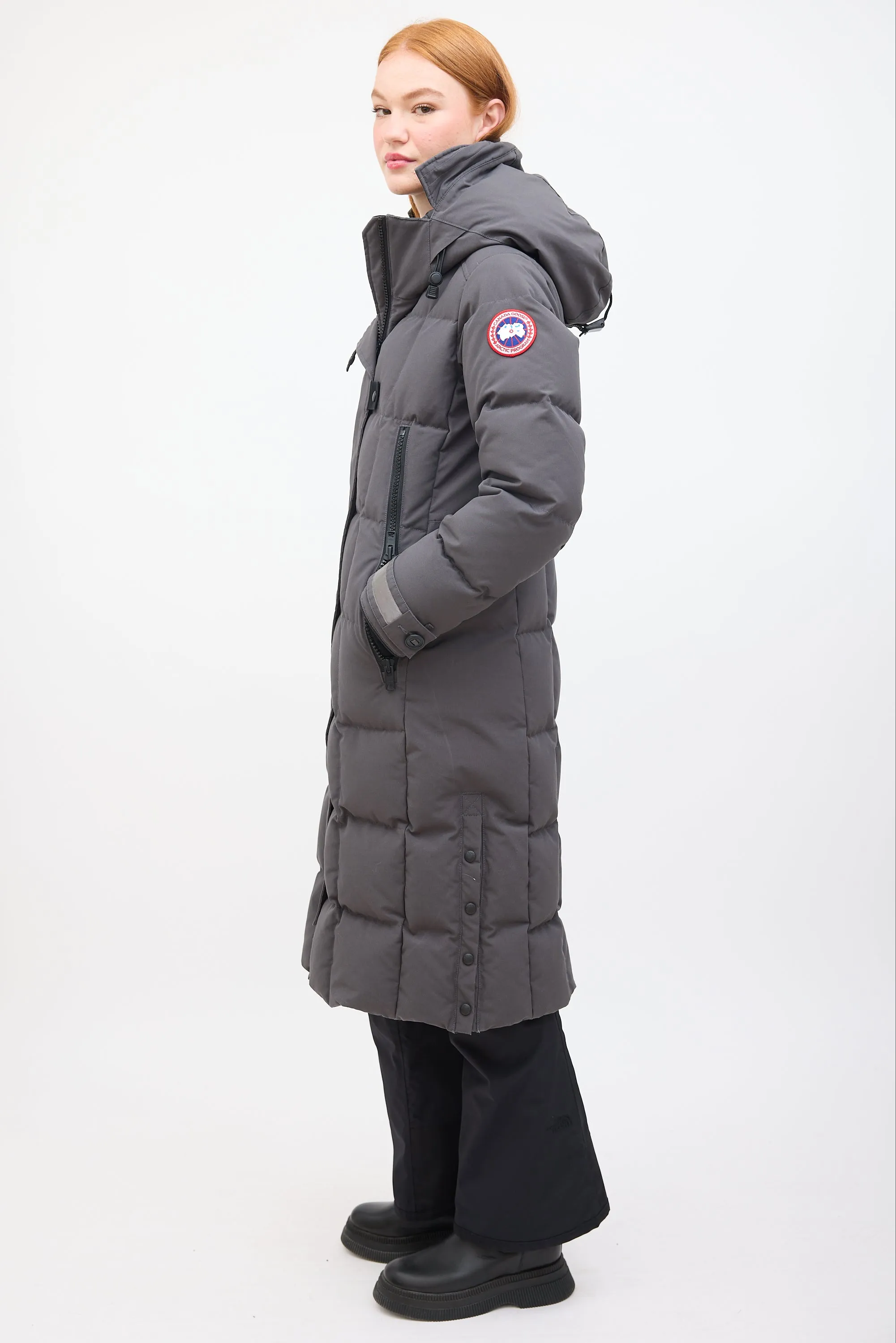 Dark Grey Quilted Down Elmwood Parka