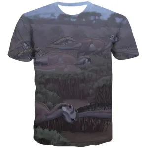 Dinosaur T-shirt Men Animal Tshirts Novelty Hip Hop Shirt Print Harajuku T-shirts 3d Street T shirts Funny