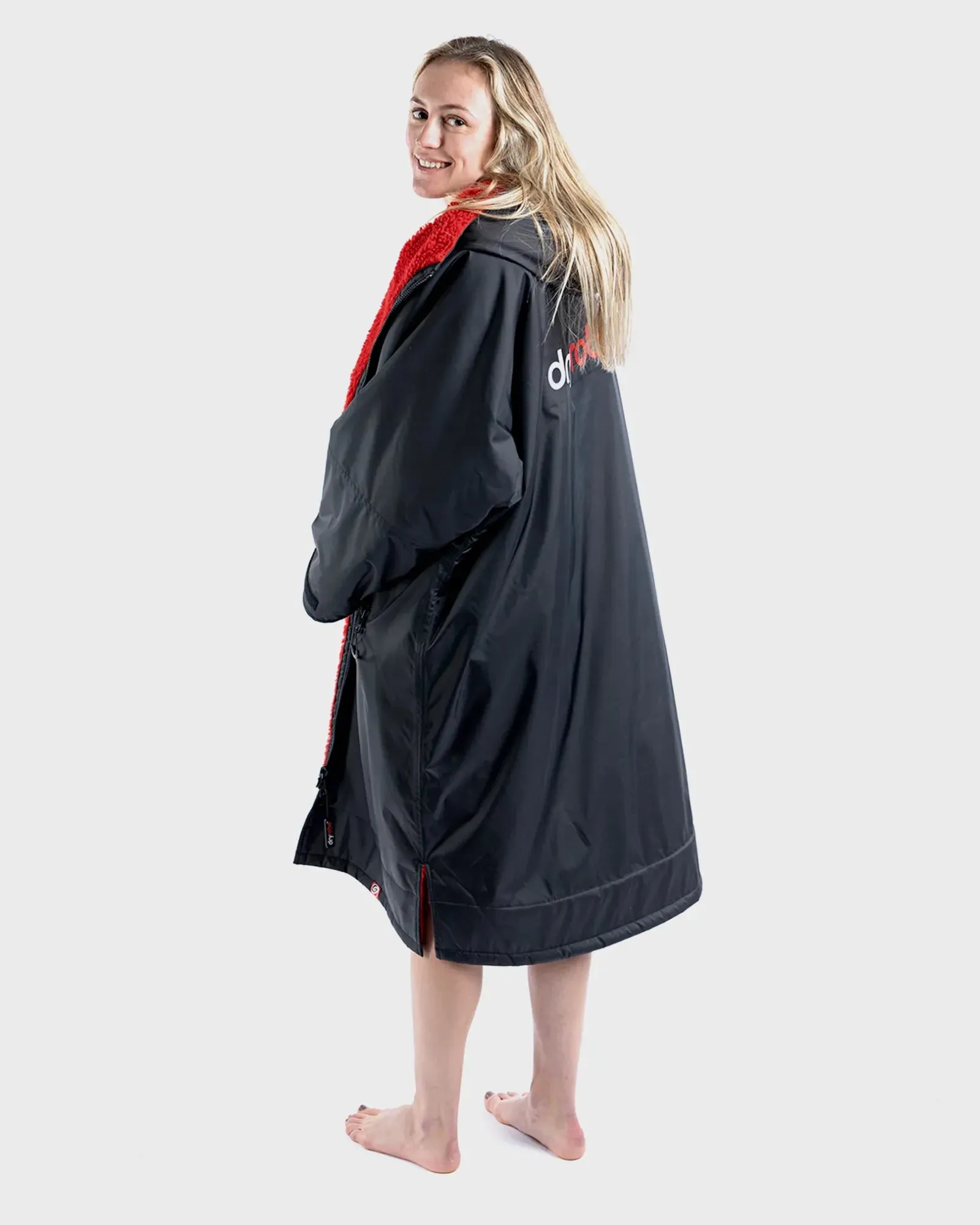 dryrobe Advance Long Sleeve - Black/Red
