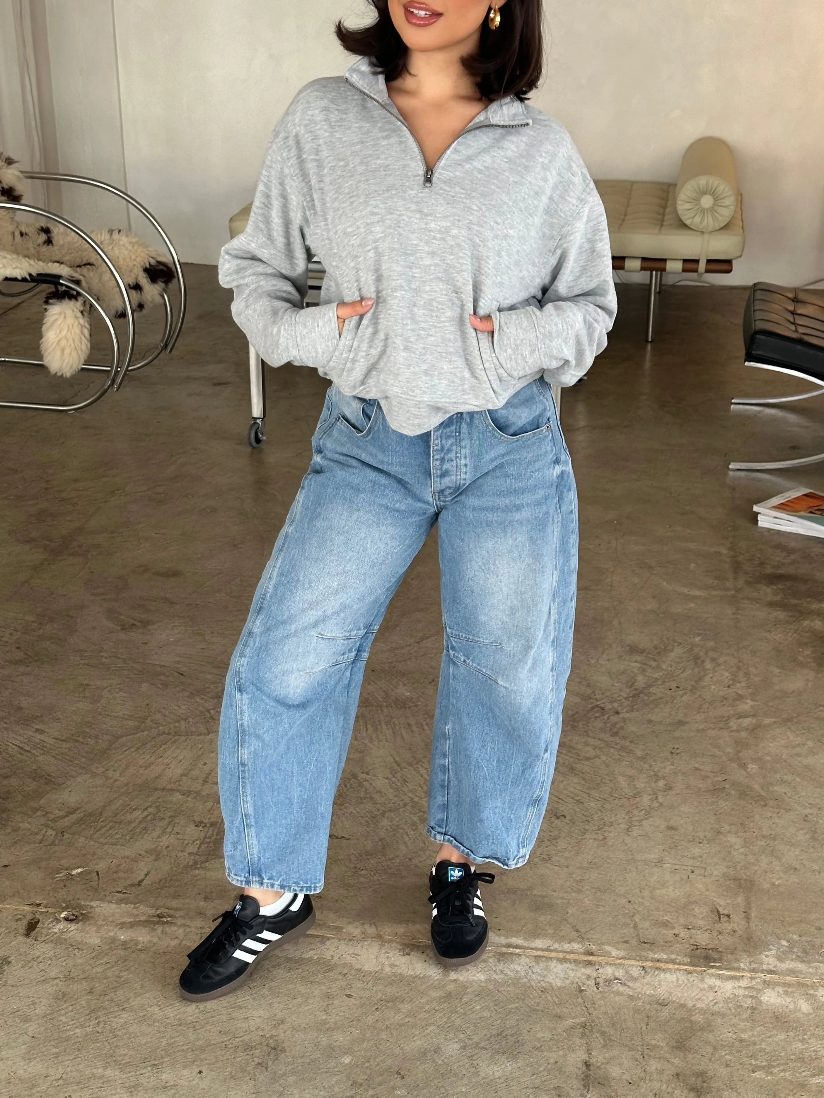emillie sweater (HEATHER GRAY)