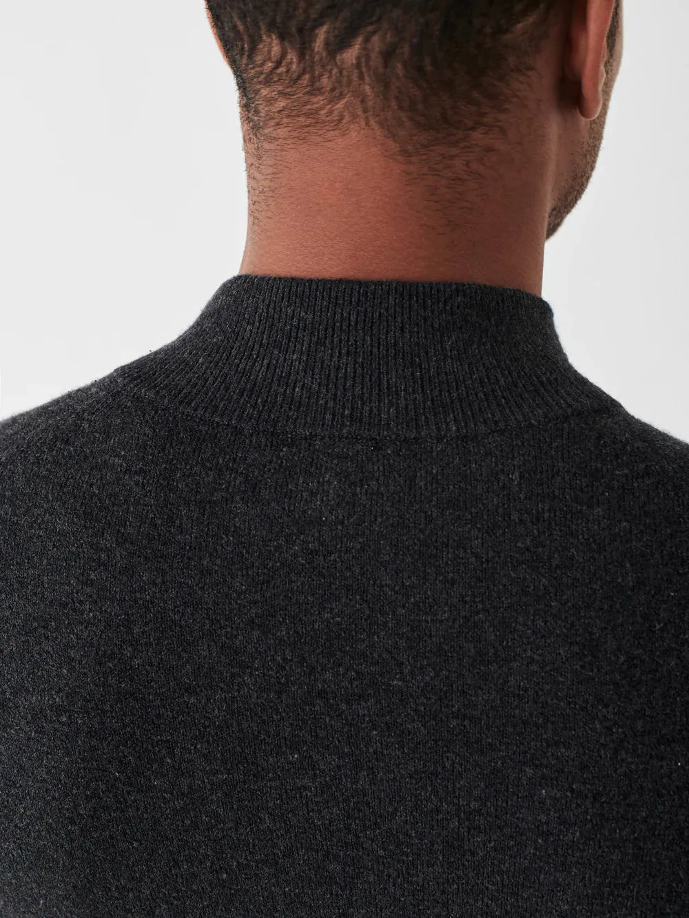 Faherty Jackson Quarter Zip Sweater - Ash Heather