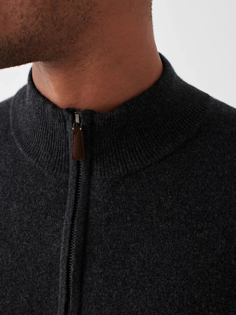 Faherty Jackson Quarter Zip Sweater - Ash Heather