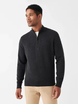 Faherty Jackson Quarter Zip Sweater - Ash Heather