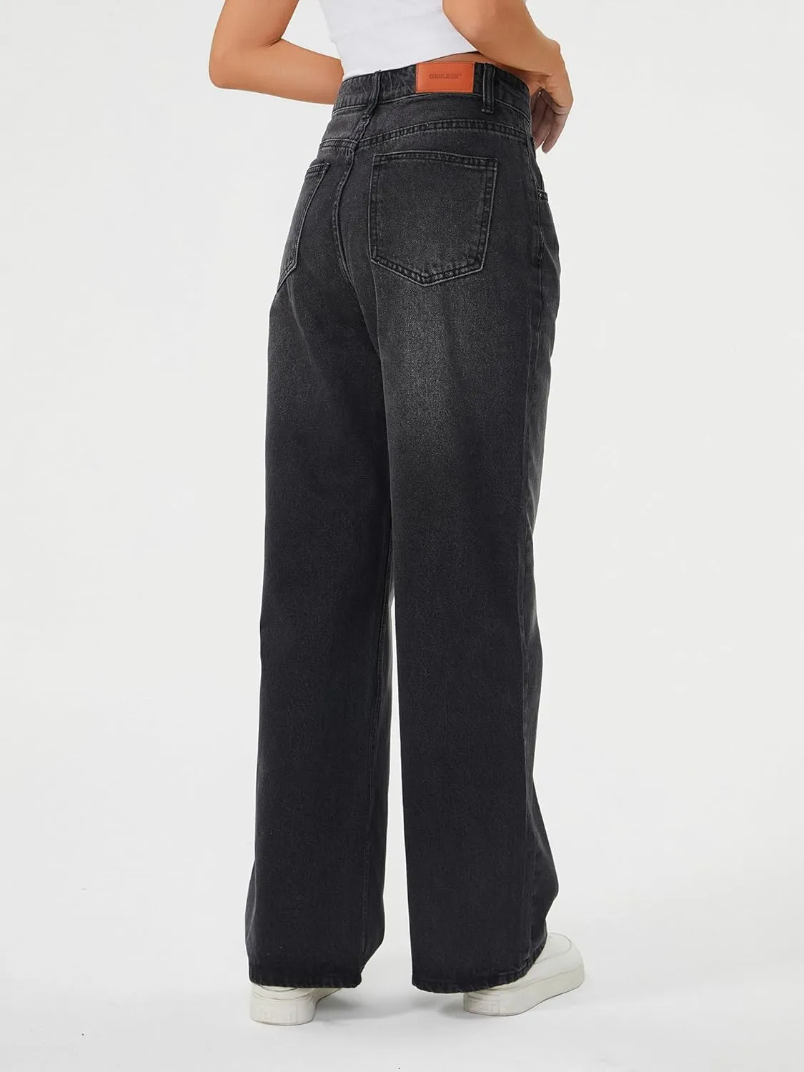 Genleck Baggy Jeans for Woman High Waisted Loose Wide Leg Jean Womens Boyfriend Y2K Pants Trendy