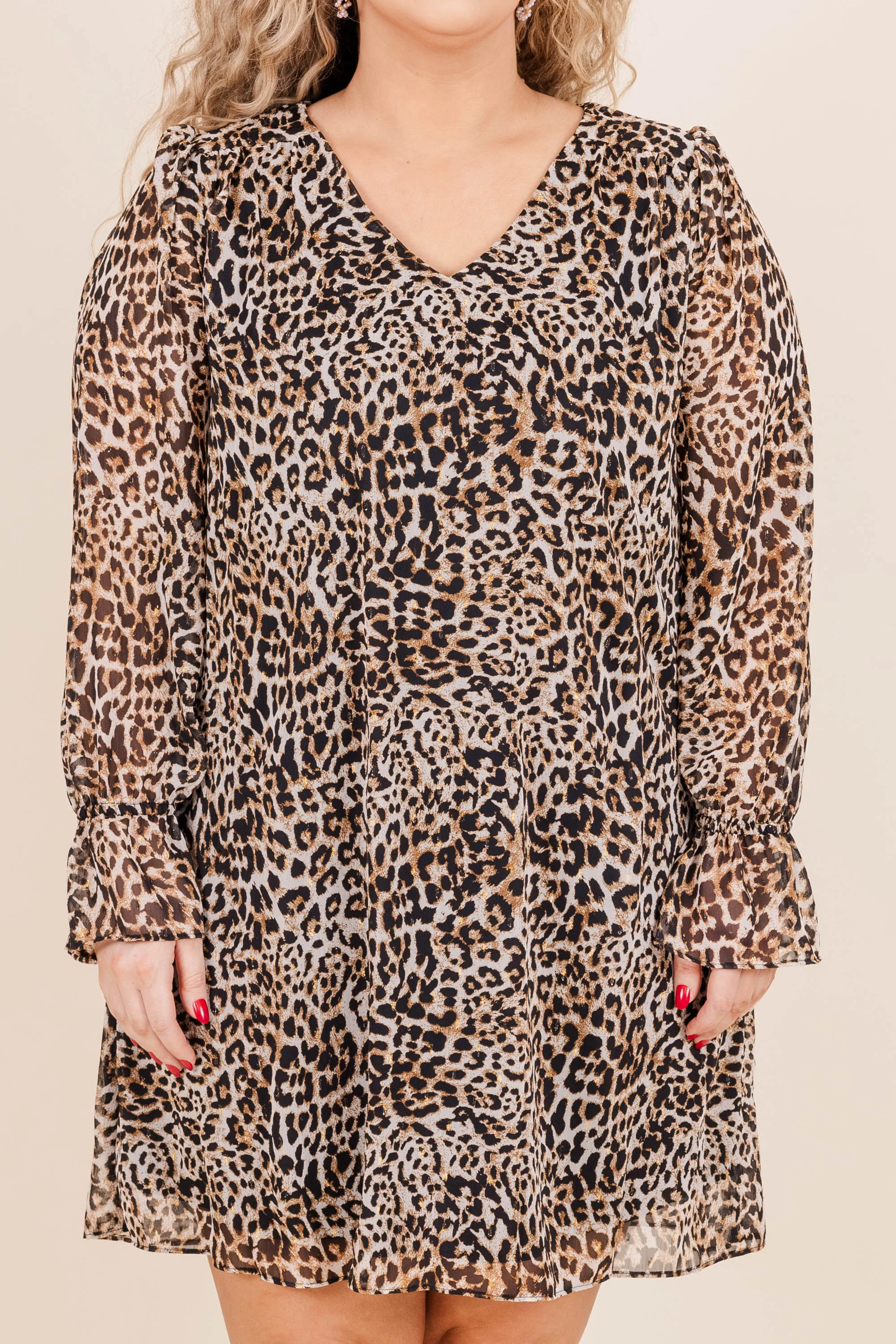 Girl On The Move Dress, Black Leopard