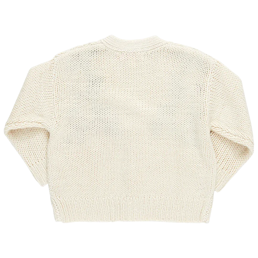GIRLS HAPPY HOLLY SWEATER - HOLLY EMBROIDERY