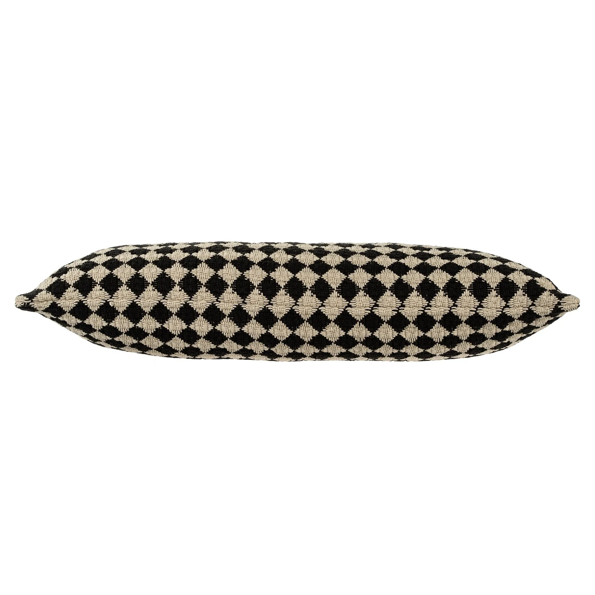 Indaba Check Weave Cushion  1-2554  Black