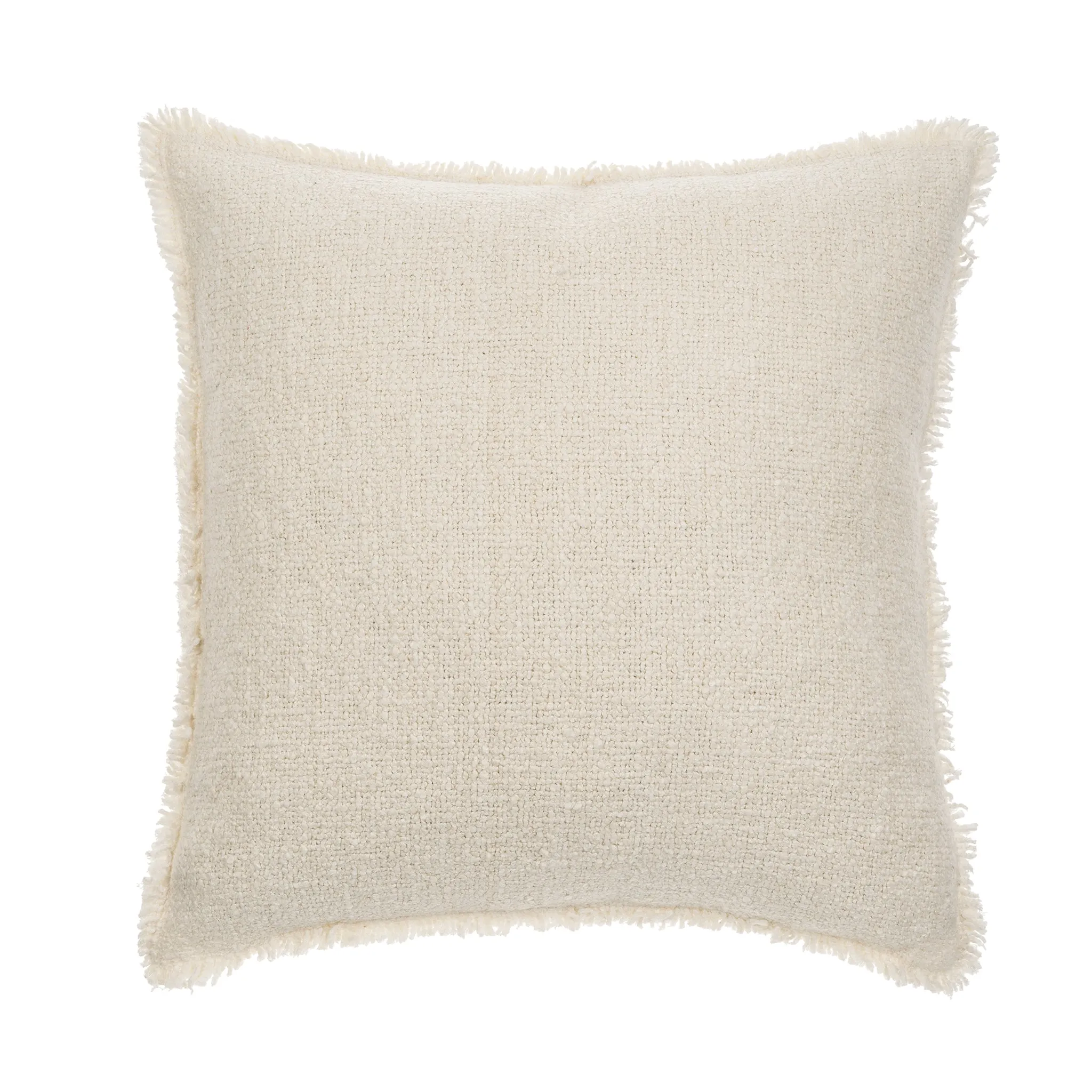 Indaba Fringed Boucle Pillow 1-0811 Off White