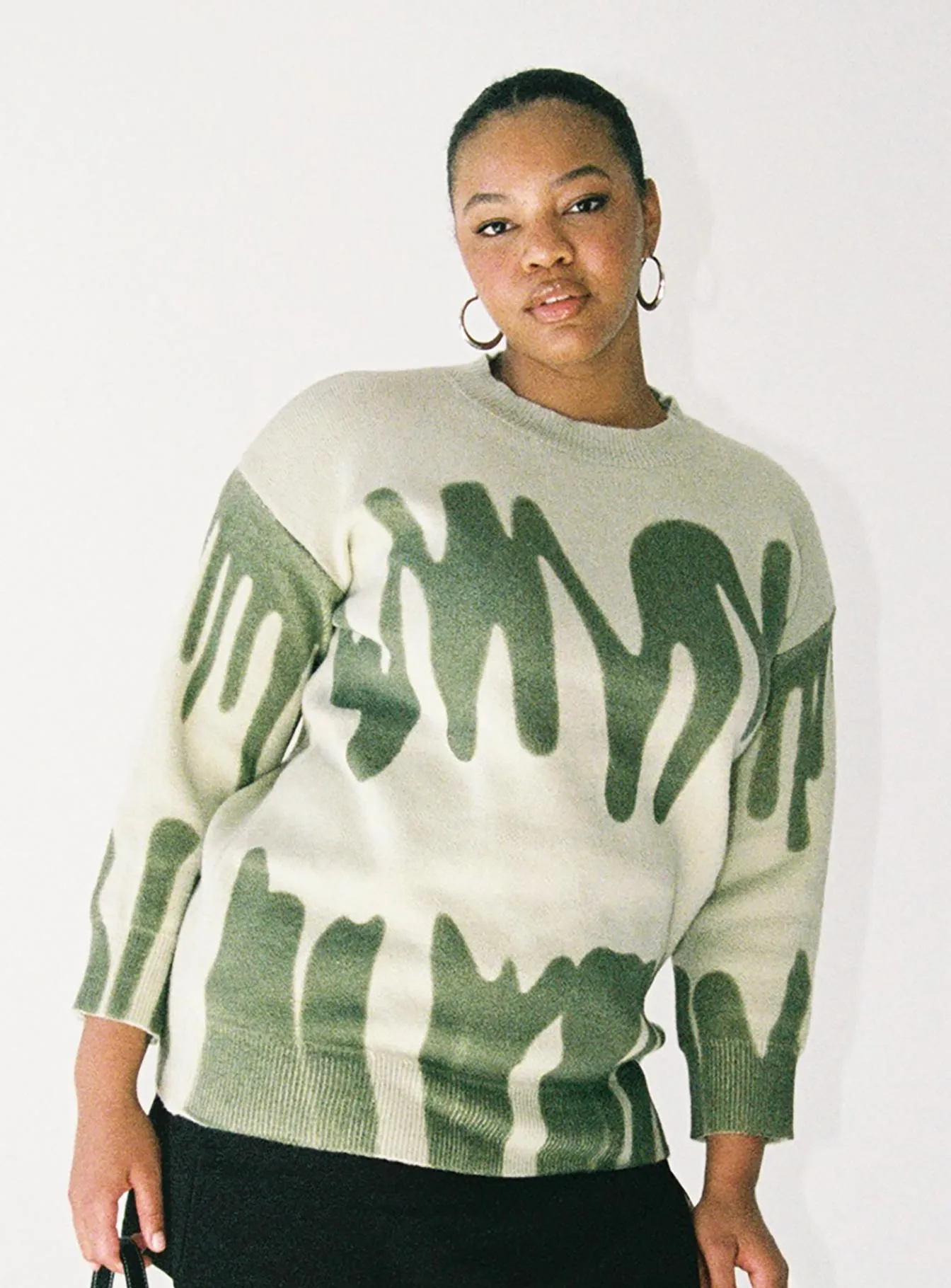 Katie Oversized Sweater Green Curve