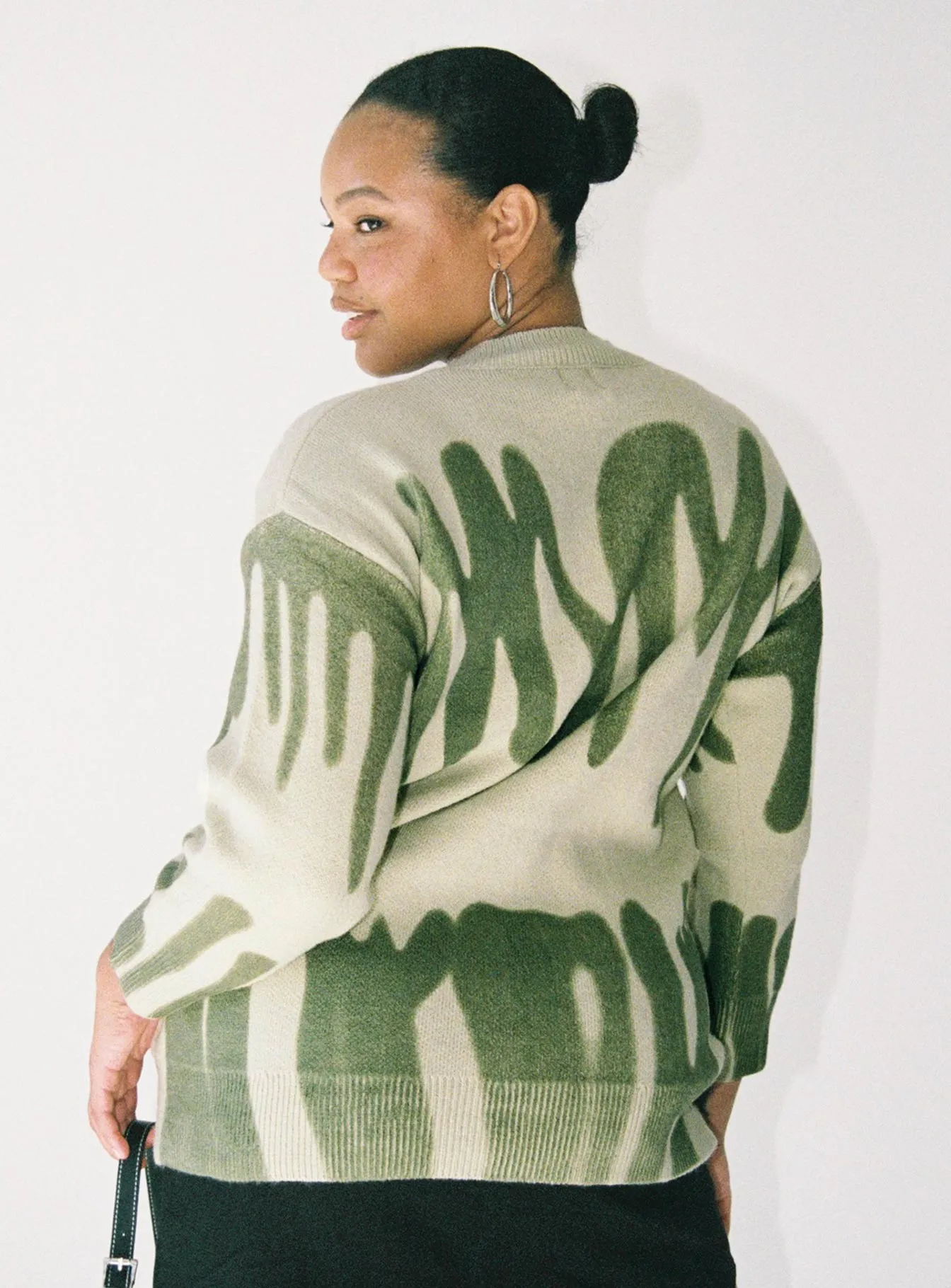 Katie Oversized Sweater Green Curve