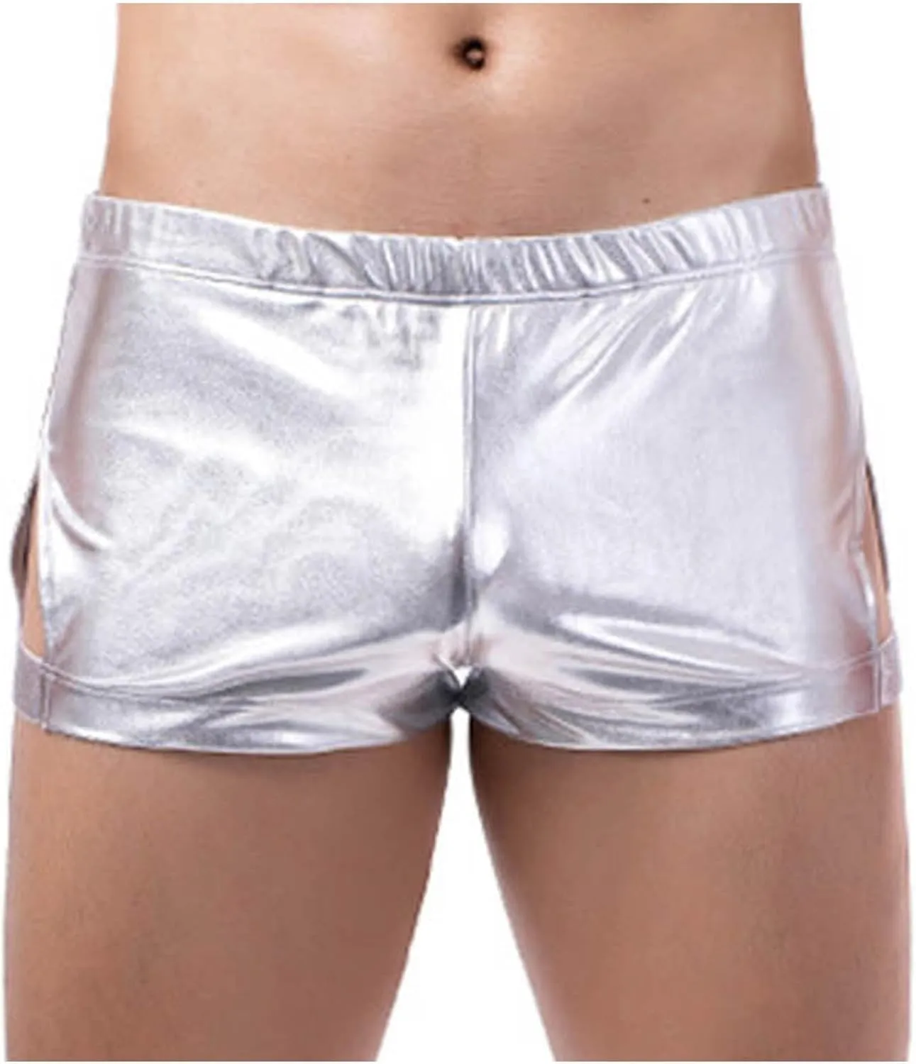 Men Underwear Brief,Shiny Metallic Baggy Beach Pants Drawstring Casual Mens Lingerie Jock Straps for Men
