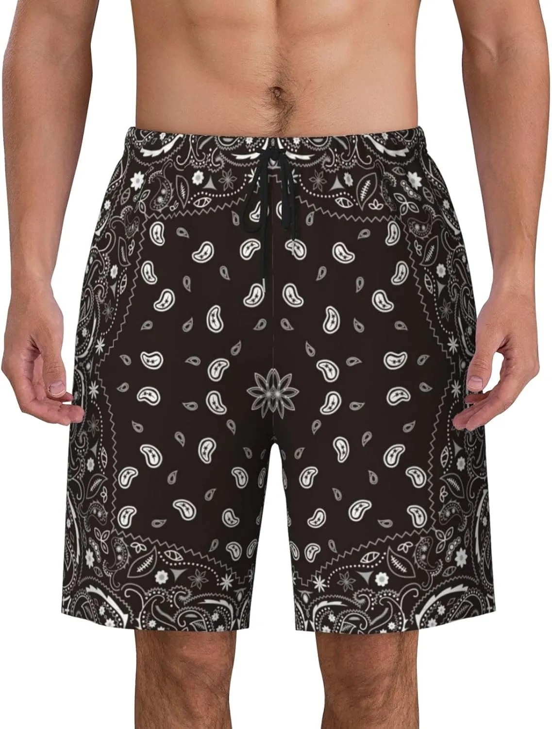 Mens Swim Trunks with Mesh Lining,Quick Dry Swimsuit Board Shorts Beach Pants Swimwear Bathing Suits