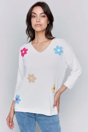 MULTICOLOUR FLOWERS TOP