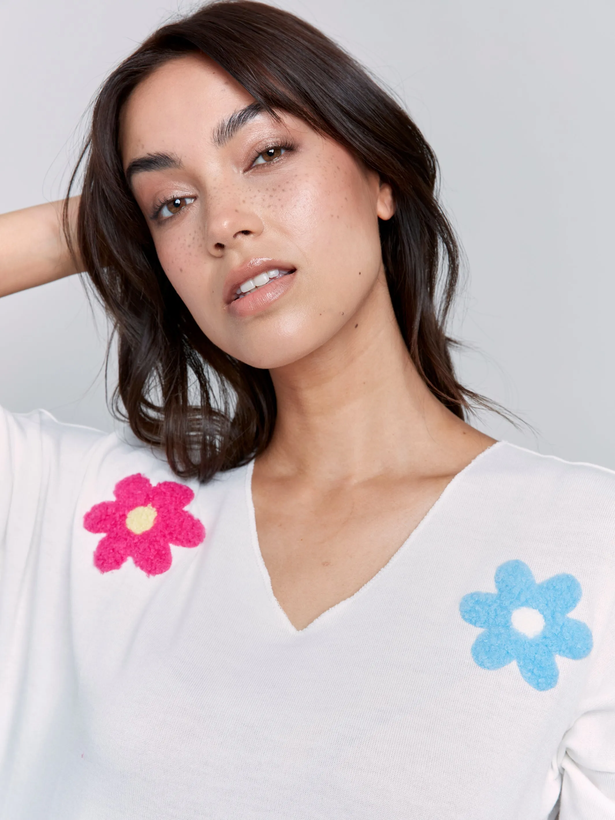MULTICOLOUR FLOWERS TOP