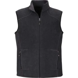 North End Men's Heather Charcoal Voyage Fleece Vest