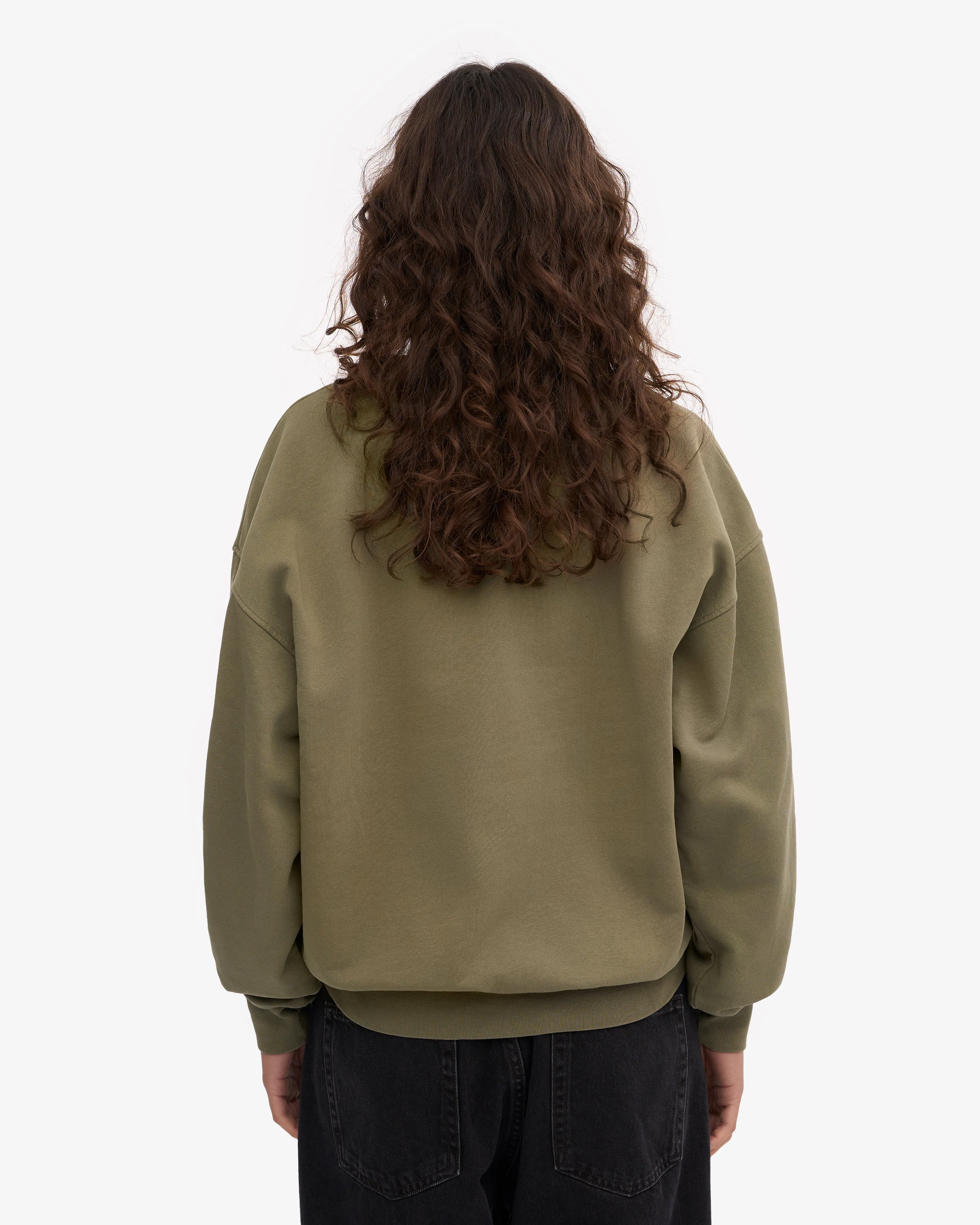 Organic Oversized Crew - Dusty Olive