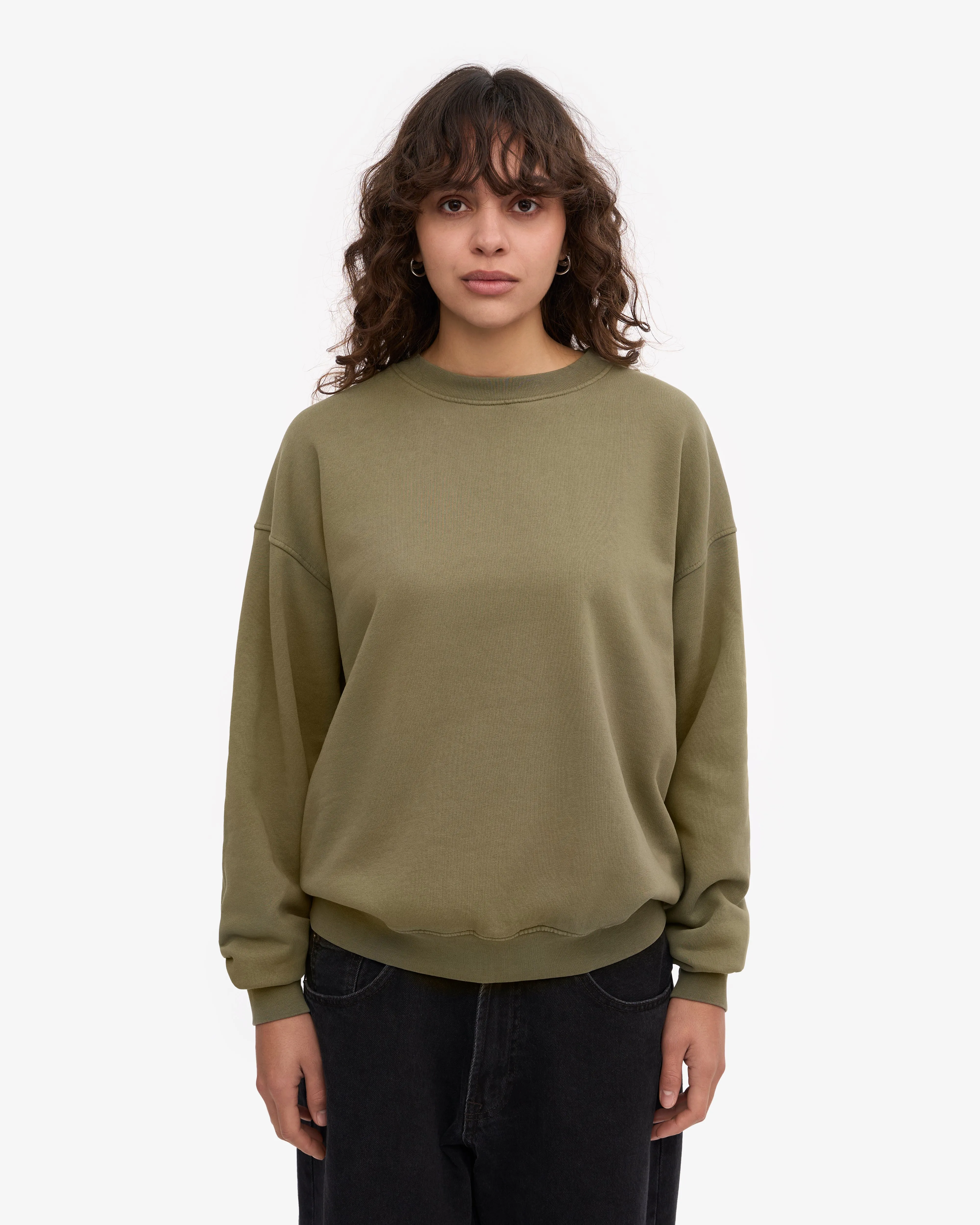 Organic Oversized Crew - Dusty Olive
