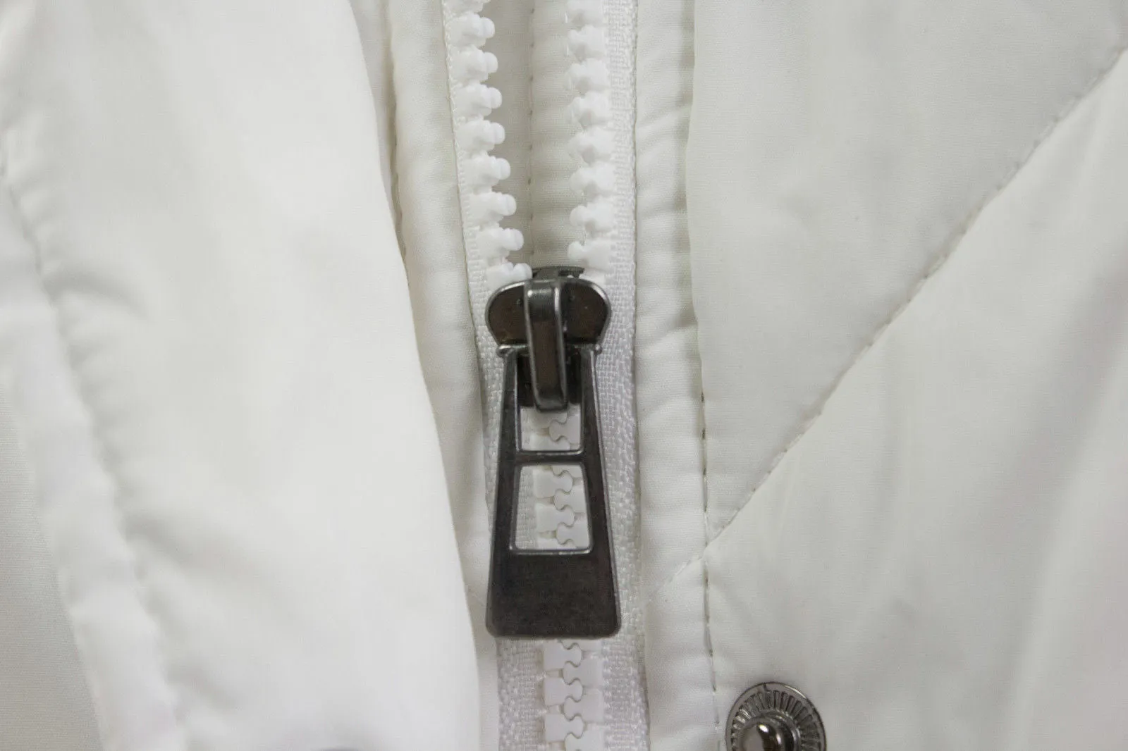 Piazza Italia White Quilted Down Belted Parka Coat, S