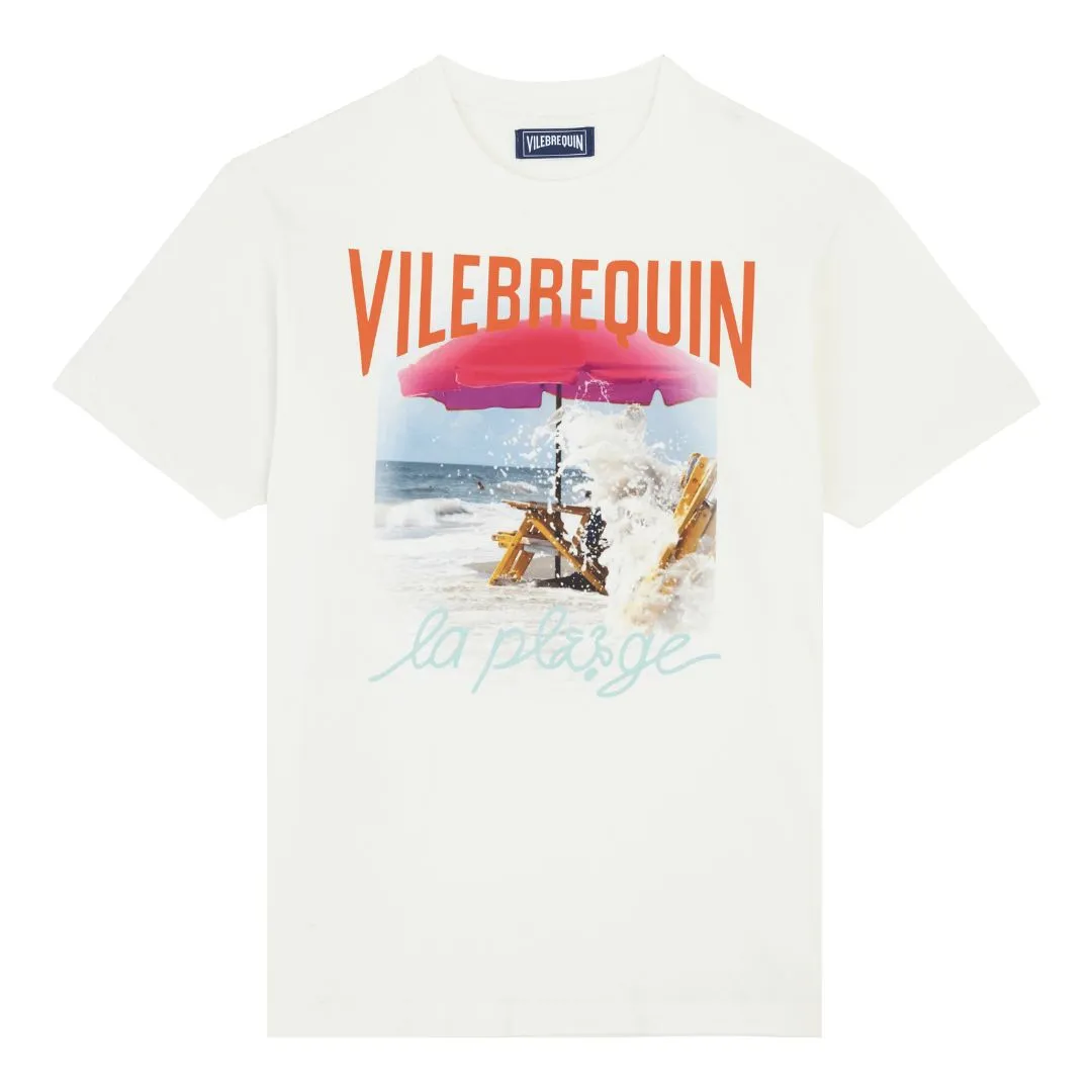 Portisol Wave on VBQ BeachCrew Neck Cotton T-Shirt PTSAP386