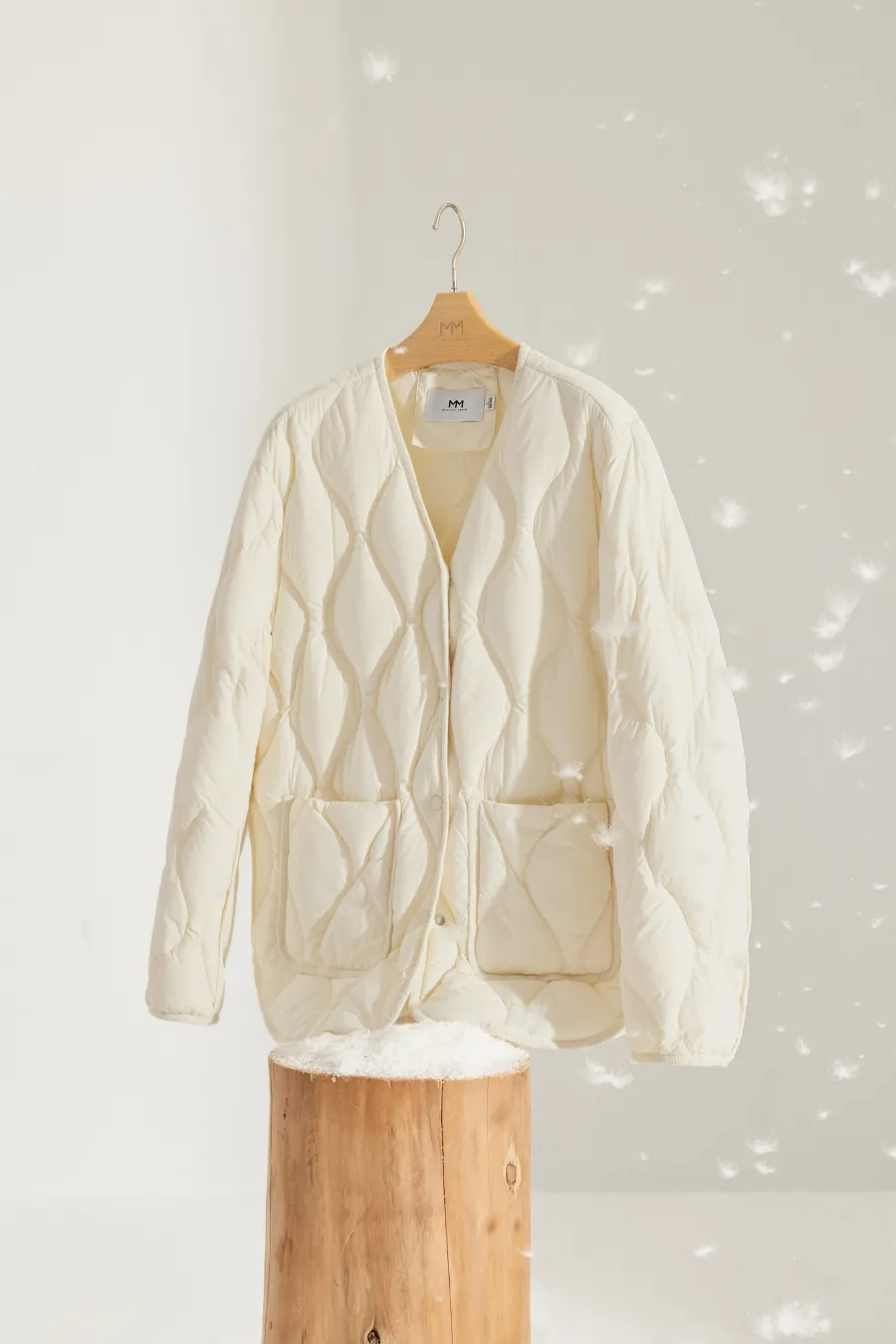 Quilted Parka Off White