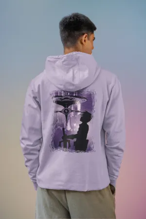 Sci Fi Anime Lavender Printed Hoodie for men