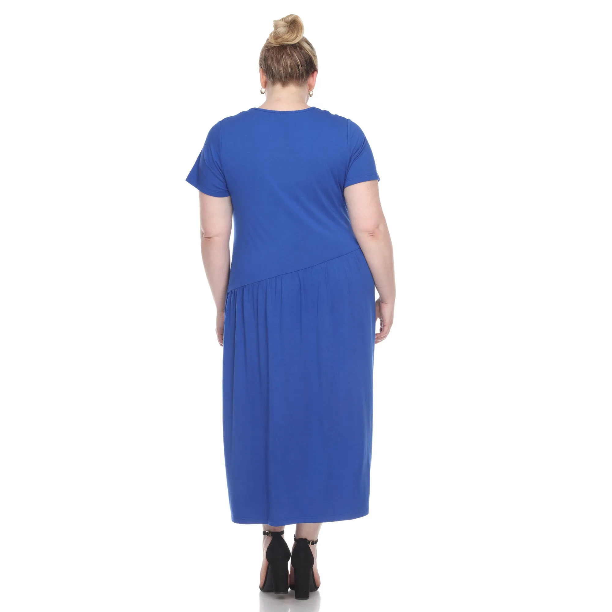 Short Sleeves Maxi Dress - Plus