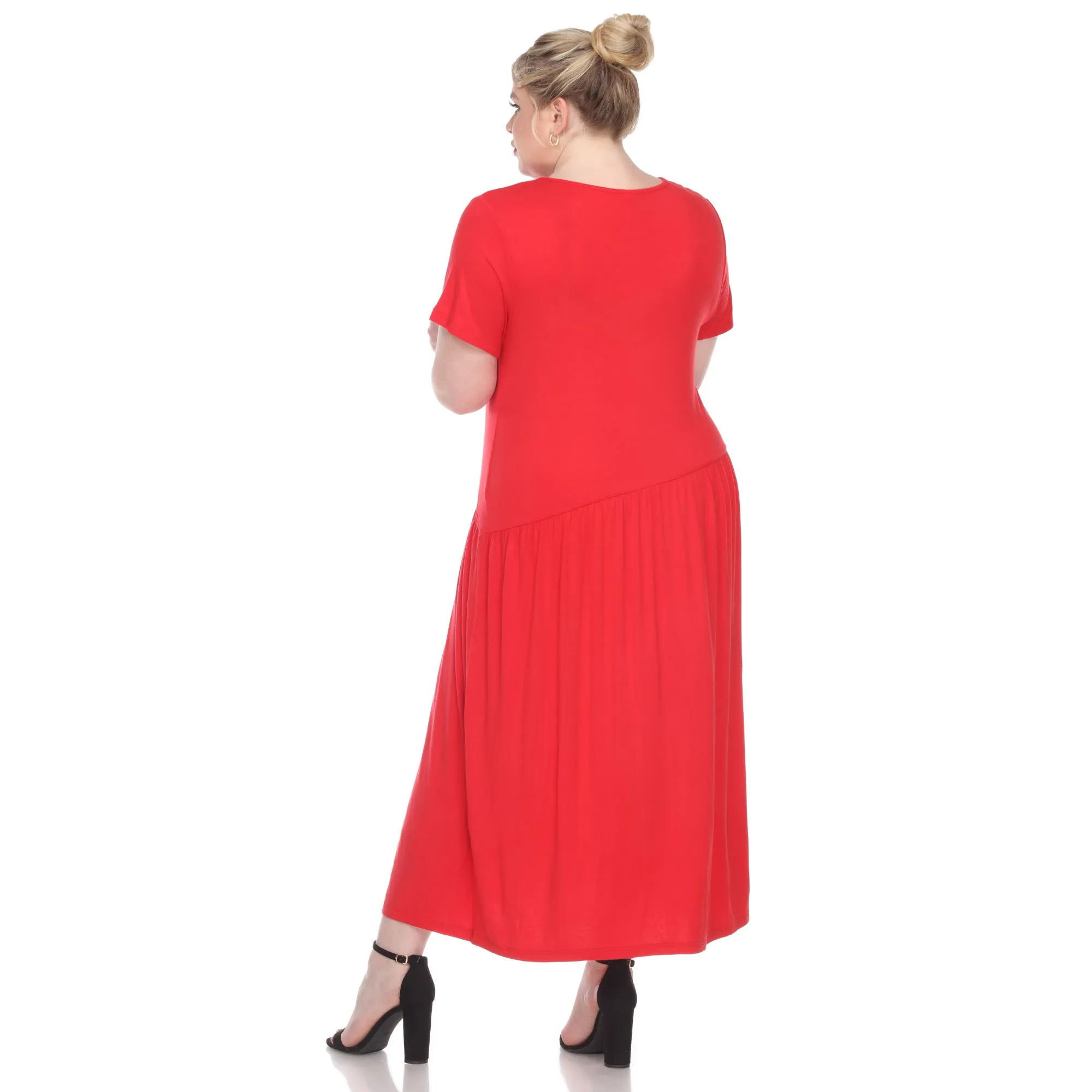 Short Sleeves Maxi Dress - Plus