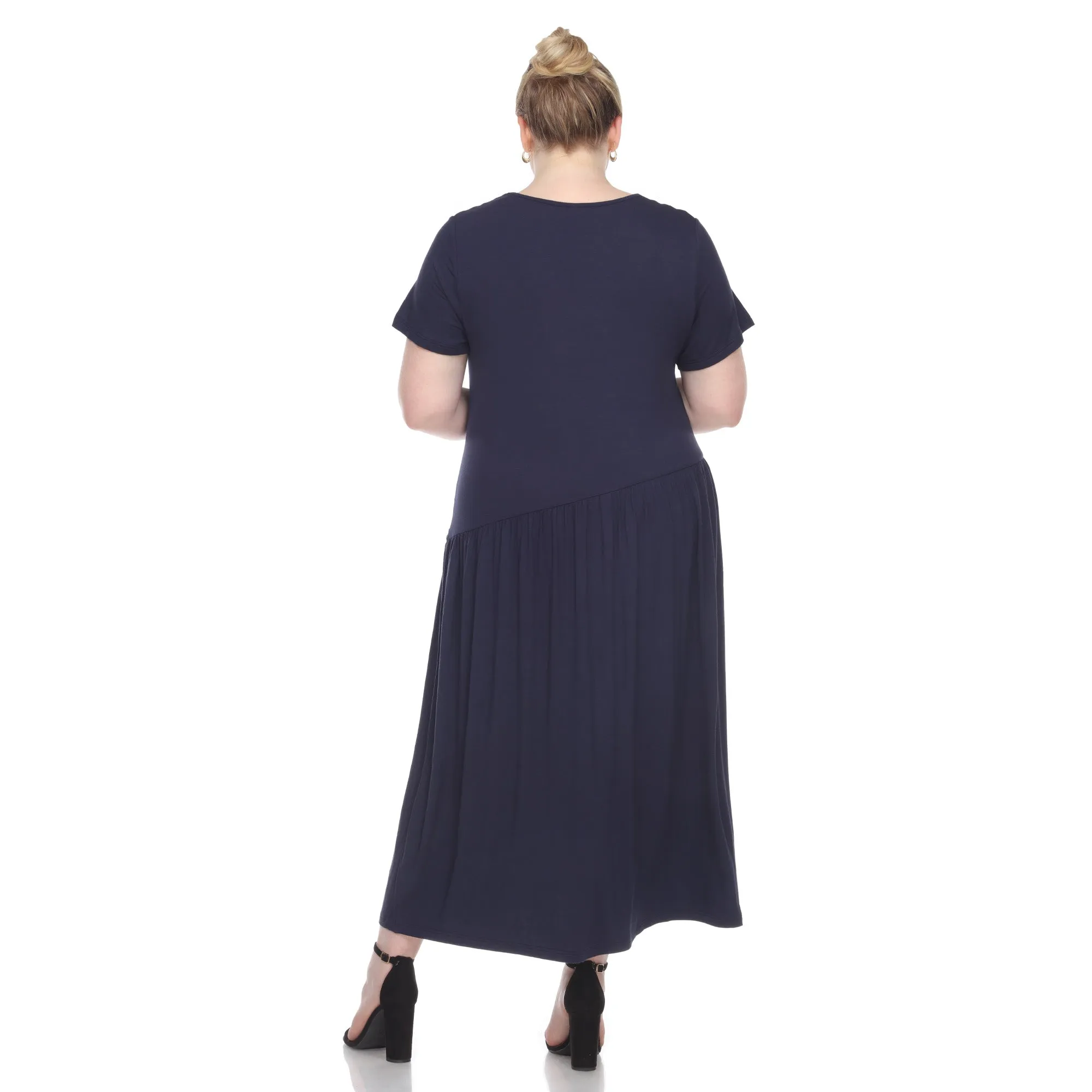 Short Sleeves Maxi Dress - Plus