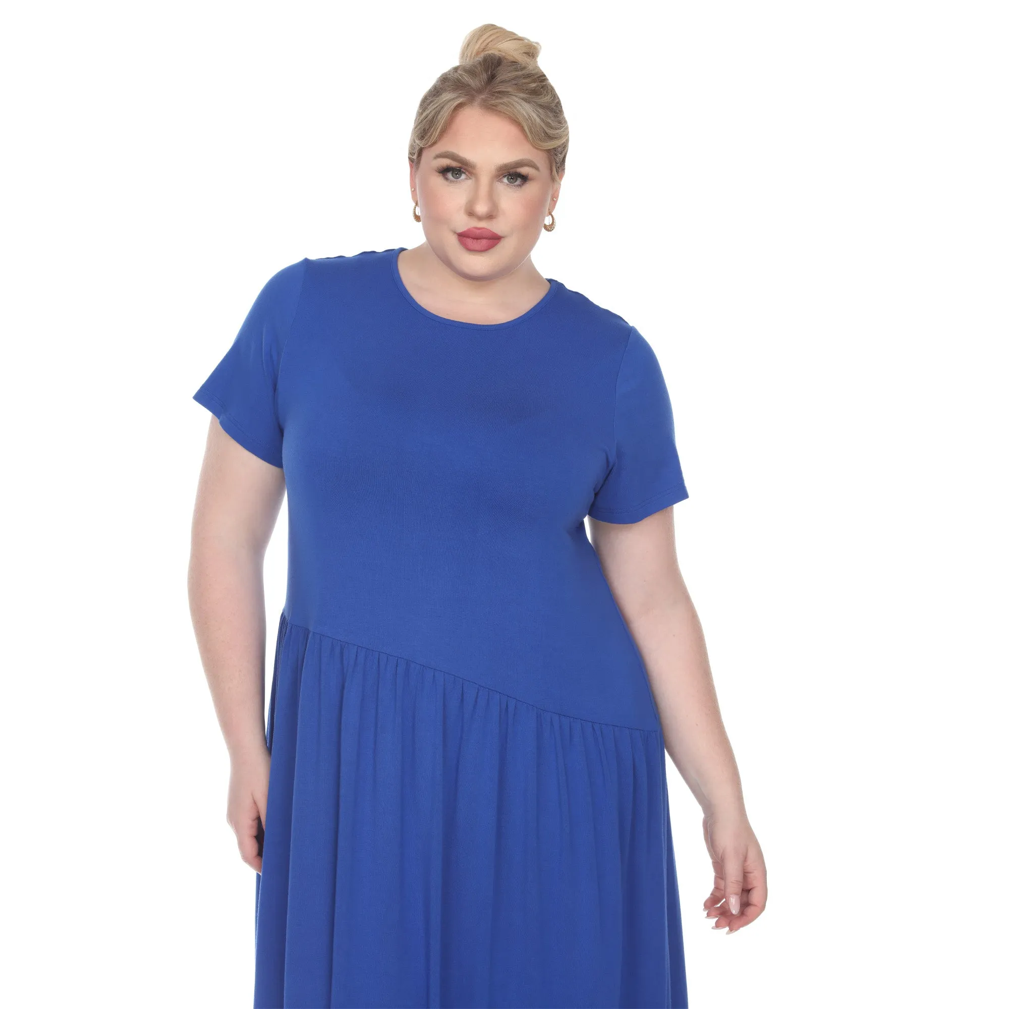 Short Sleeves Maxi Dress - Plus