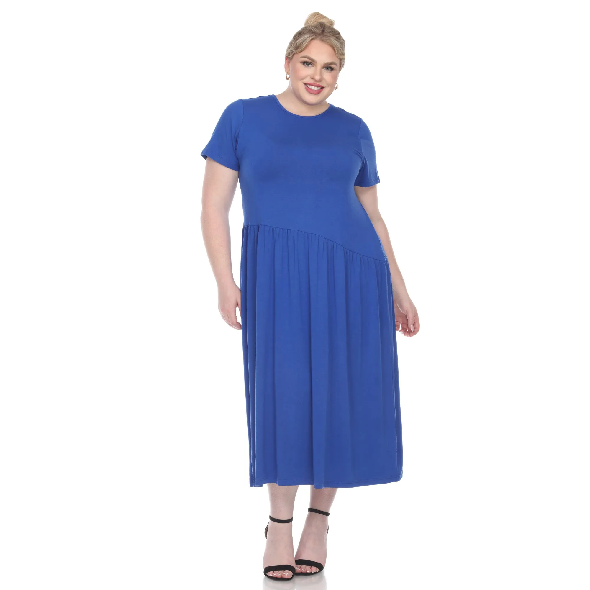 Short Sleeves Maxi Dress - Plus
