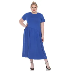 Short Sleeves Maxi Dress - Plus